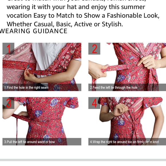 NWOT beautiful floral wrap dress - Picture 9 of 10